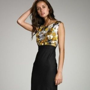 J.CREW Collection Golden Roses Silk Wool Dress
